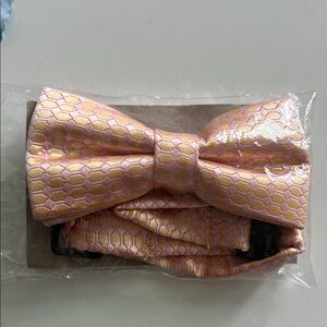 Pink Hexagon Pattern Kids Bow Tie